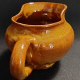 Pot à crème pichet terre cuite vernissée XXème