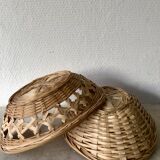 Set of 3 woven wicker baskets