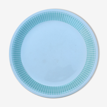 Plat vintage à décor bleu pastel