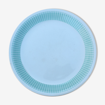 Vintage dish decorated with pastel blue decoration