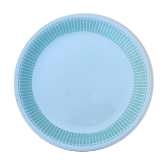 Vintage dish decorated with pastel blue decoration