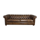 Chesterfield sofa in cowhide leather 3.5 seats