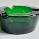 ASH TRAY Green Glass Vintage