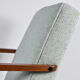Vintage original armchair, fully restored, 1960s, green upholstery