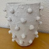 White revamped vintage vase