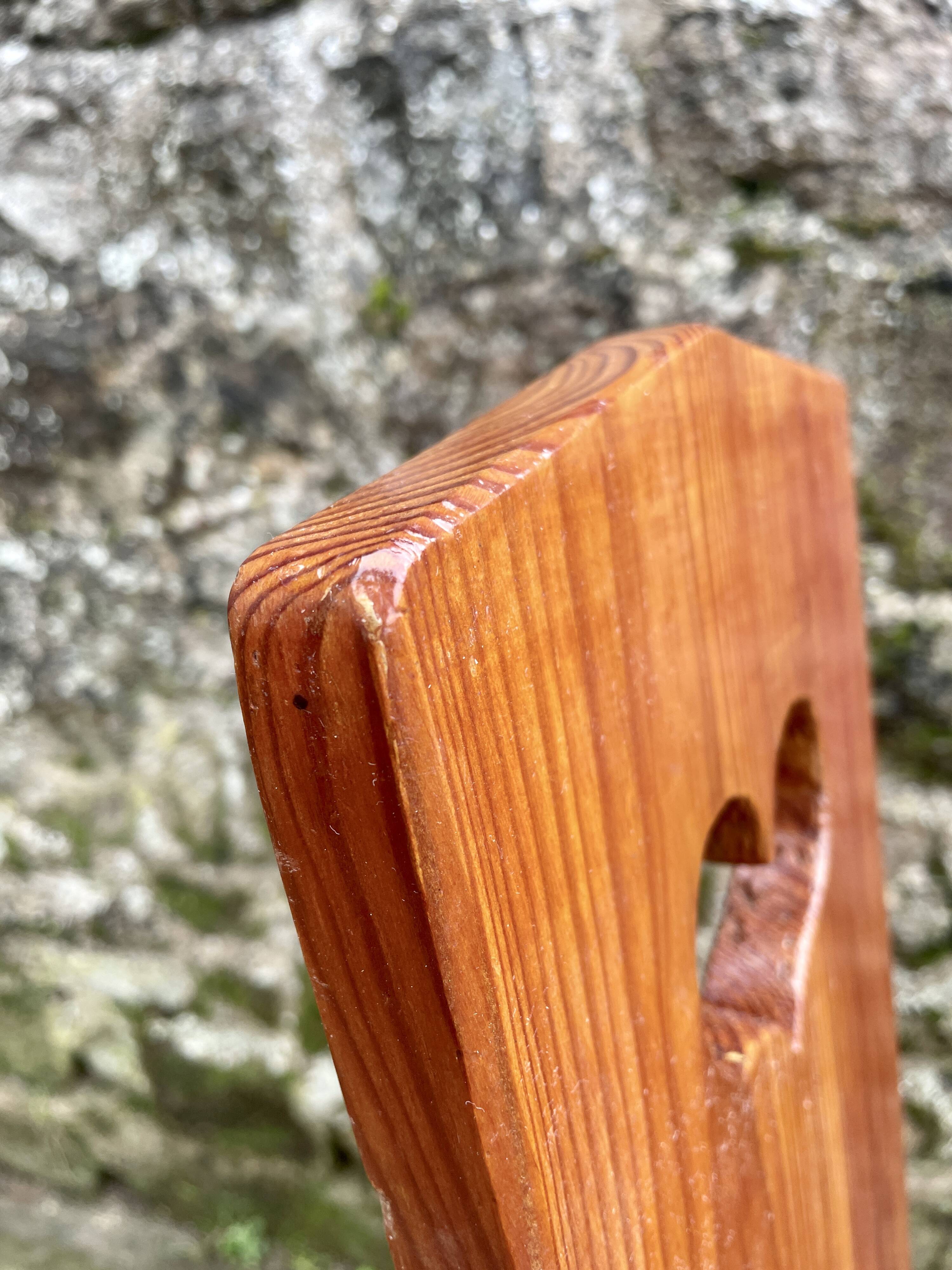 Handcrafted pine chair