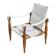Vintage safari chair 1960s Denmark with canvas minimalist design