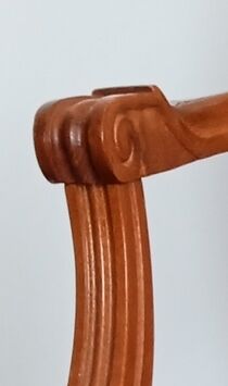 Antique Louis XVI style cane armchair
