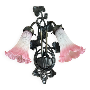 Applique 2 tulipes roses