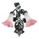 Apply 2 pink tulip Art Nouveau wall lights.