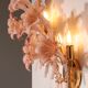 Pink lily spectacular Murano wall lamps by Franco Luce 1970