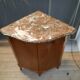 Corner cabinet with 2 doors marble top