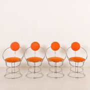 Italian Space Age dining table with 4 chairs attributed to Giotto Stoppino, 1970s