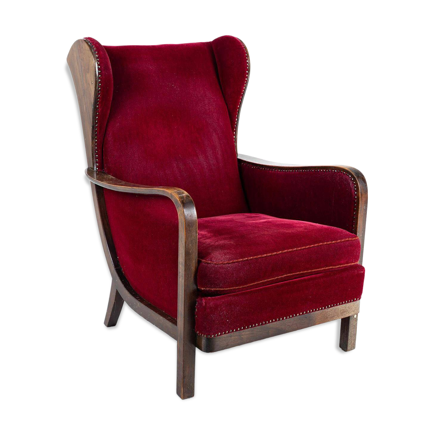 A rare high-backed lounge chair by Knoll, Art Deco.