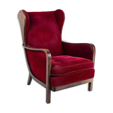 Fauteuil de salon à haut dossier par Knoll, Art déco