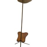 Vintage tripod floor lamp with shelf
