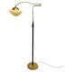 Art Deco brass floor lamp with adjustable height