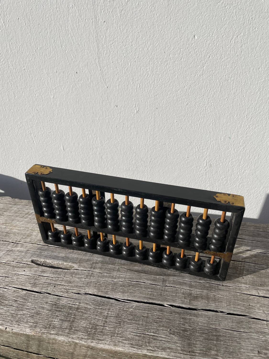 Black wooden Chinese abacus