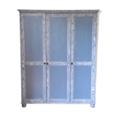 Grey blue wardrobe skated in solid pine
