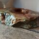 Large vintage alabaster pocket-empty ashtray