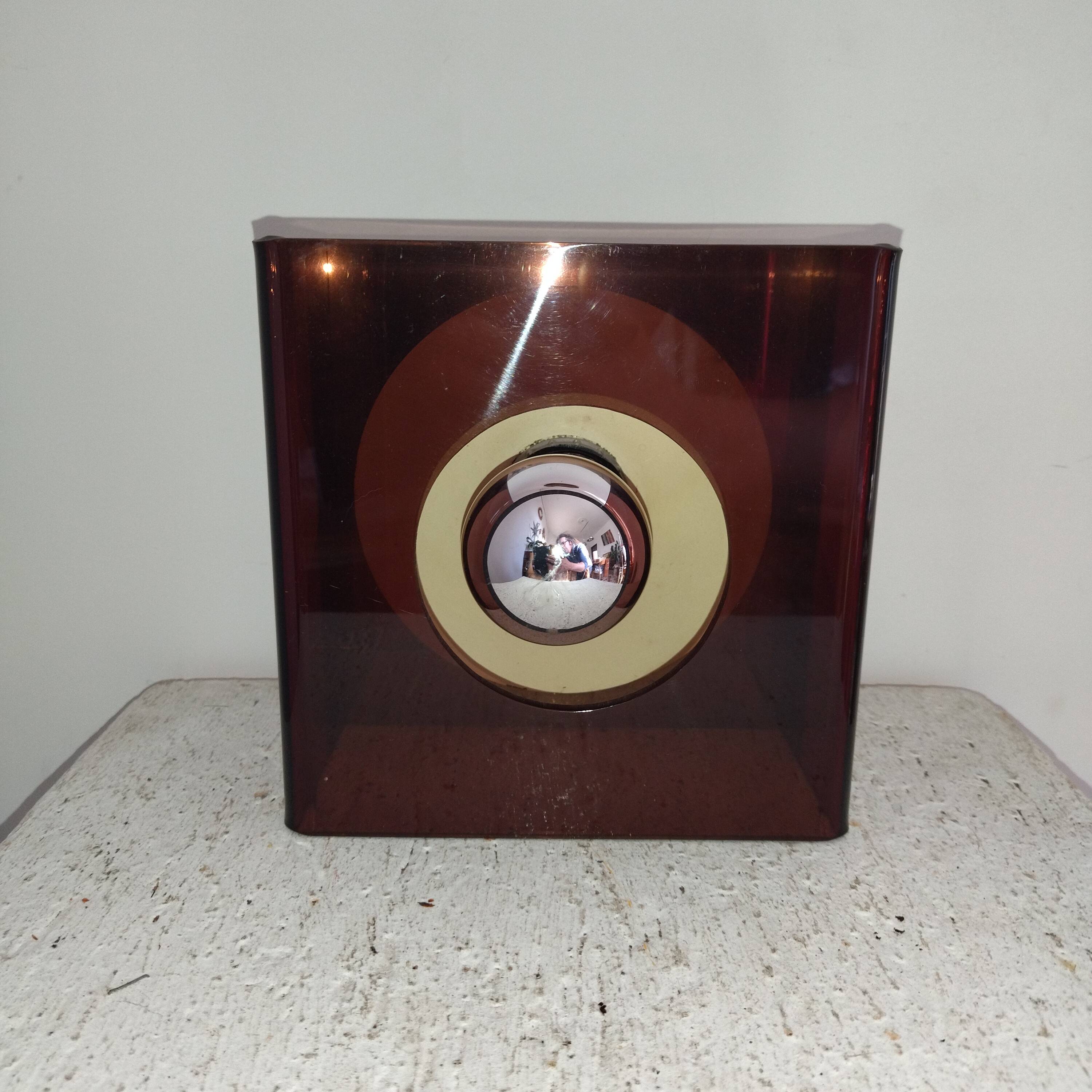 Smoked plexiglass wall lamp 70 spaceage