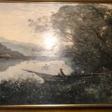 Reproduction painting Corot "the lake of terni"