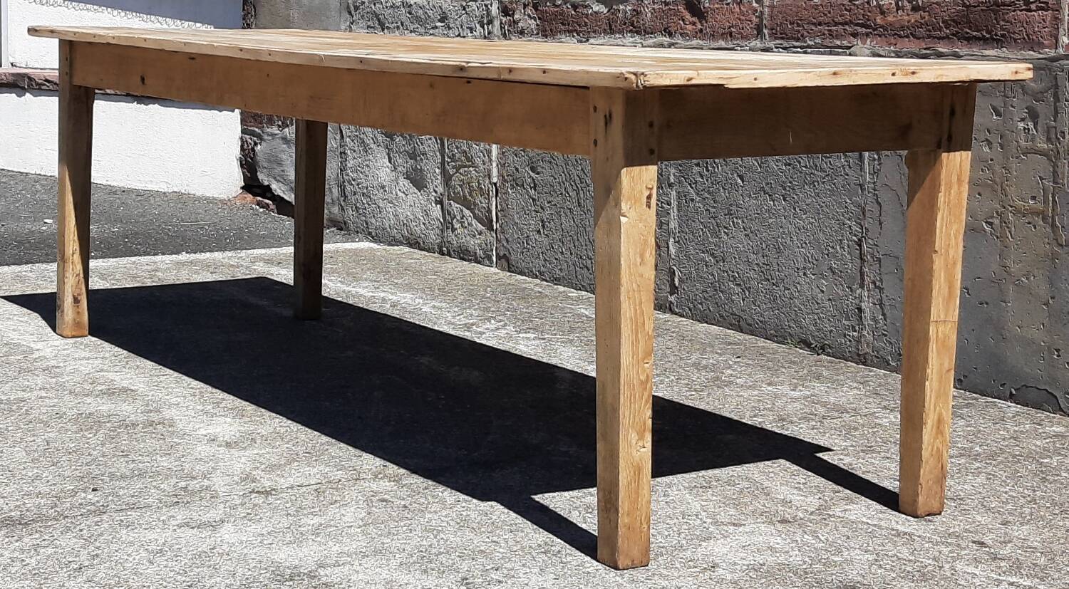 Large farmhouse table. (238 x 77cm.)