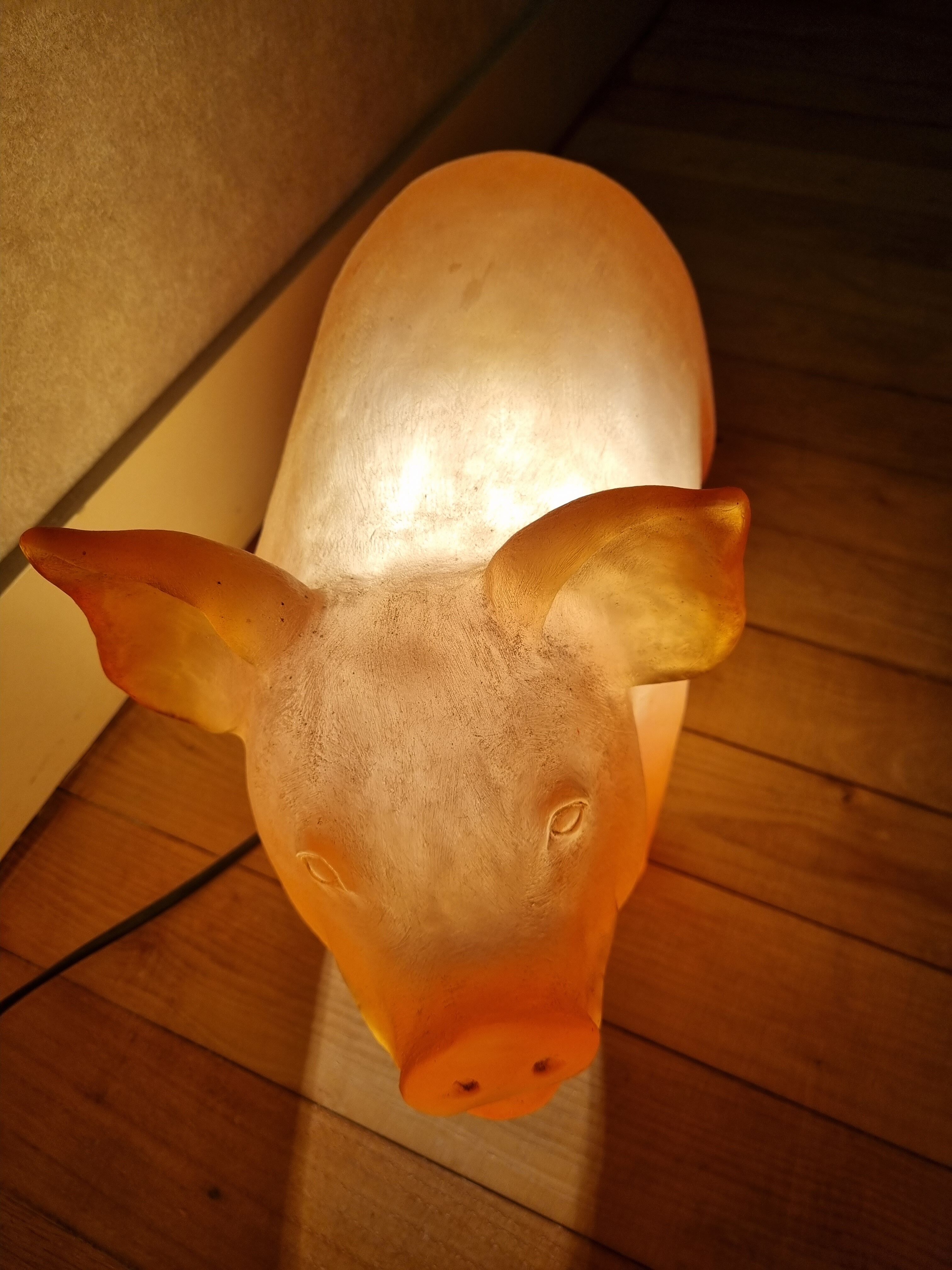 Leuchten pig lamp in resin