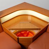 5 seater modular sofa eco-leather 70s vintage modern