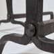 Pair of handforged metal and brass andirons