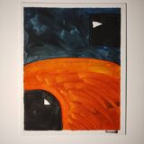 Signed abstract painting