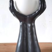 Large ceramic lamp pair of hands design 70s