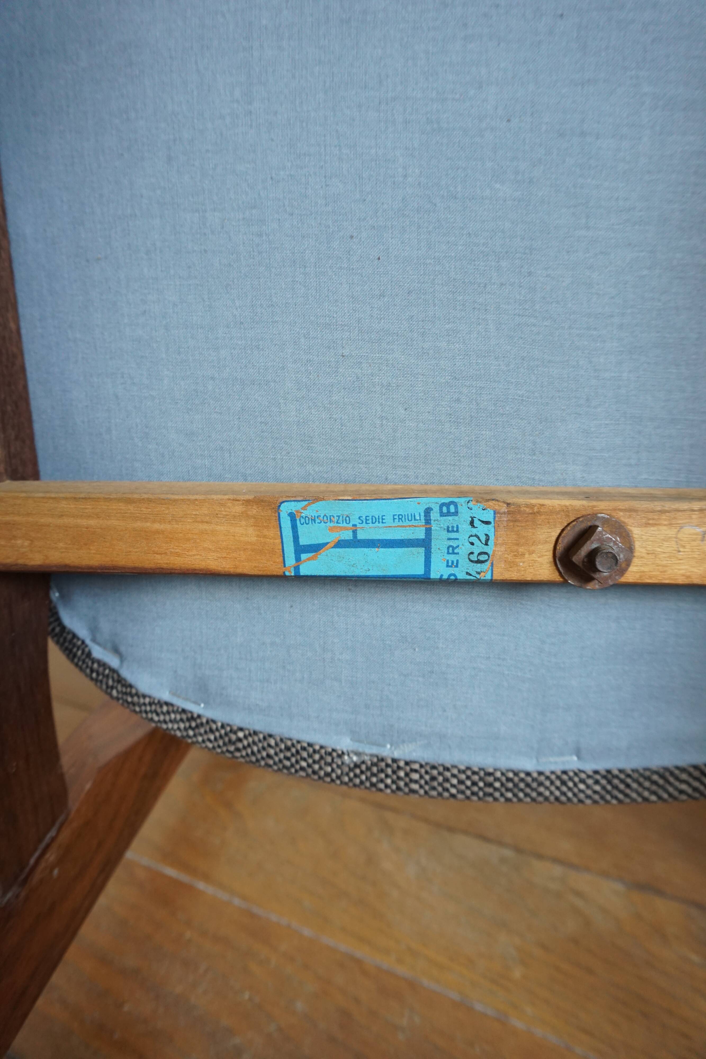 Pair of Italian chairs Consorzio Sedie Friuli