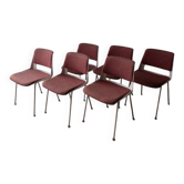 Chaises de salle à manger Gispen 2215 André Cordemeyer ensemble de six