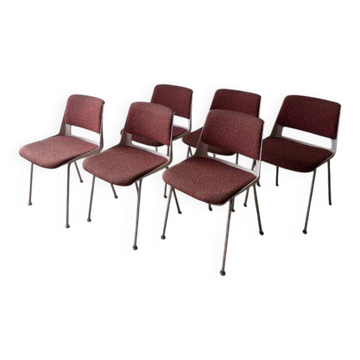 Chaises de salle à manger Gispen 2215 André Cordemeyer ensemble de six