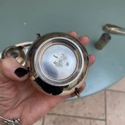 Silver sugar bowl and milk jug set