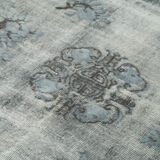 Hand-knotted antique turkish 1970s 172 cm x 264 cm grey carpet