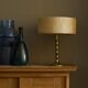 "Faux Bamboo" table lamp in patinated brass from the 1960s.