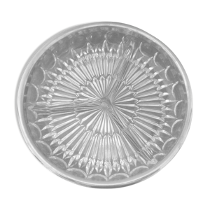 Serviteur à apéritif sauce en cristal et métal argenté - Design - Années 60