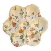 Assiette à huîtres anglaise ancienne fin XIXème - début XXème