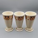 Coffee tea maker with 3 mugs cups Porcelain and fire Jet Nomar