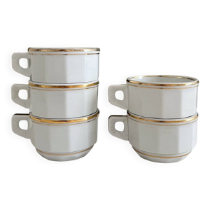 5 tasses à café bistrot - filets