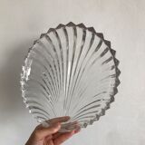 Plat creux en forme de coquillage cristal