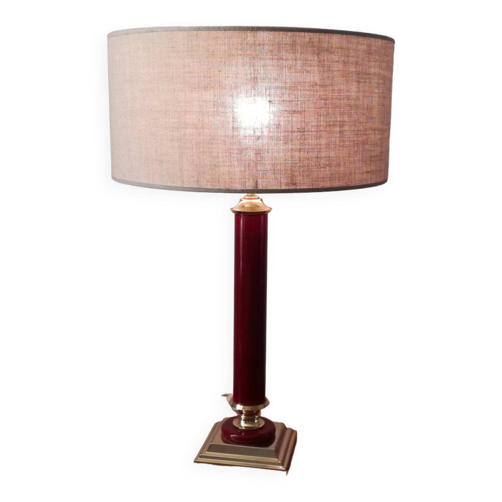 De Schuyneter column lamp in brass 1970