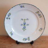 Round dish in Iron earth blueberry decoration