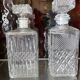 Paire de carafes à whisky vintage