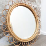 Rattan mirror 56x56cm