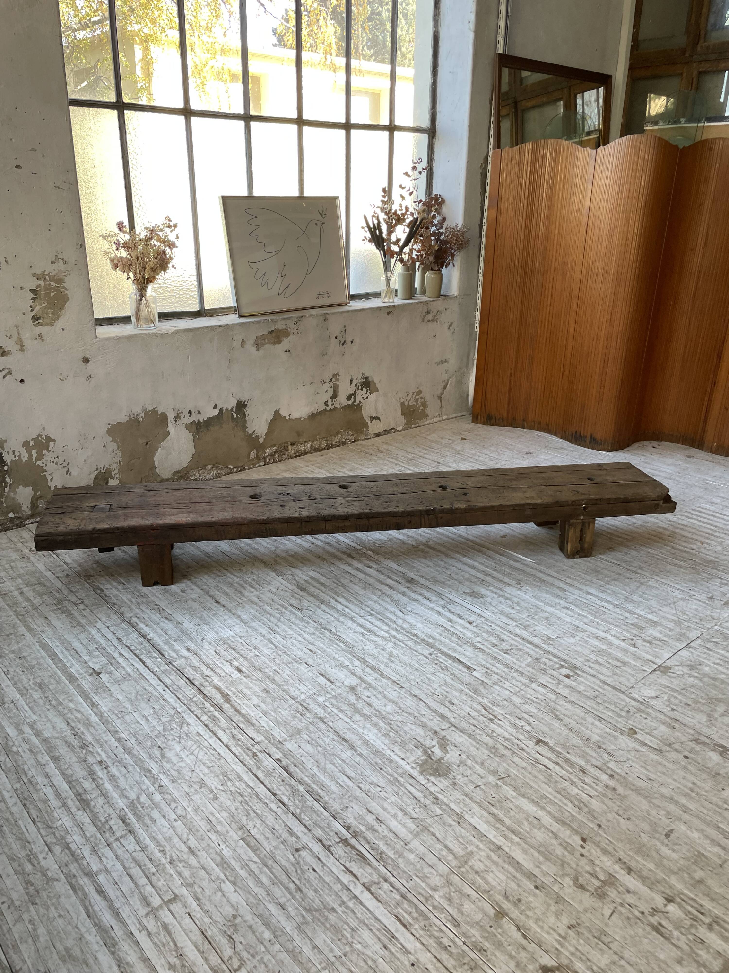 Workbench bench coffee table solid oak XXL