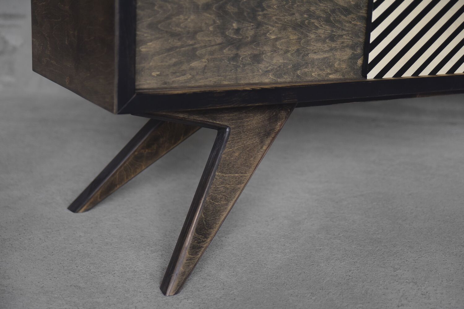 Sideboard with hand-painted pattern, 1960