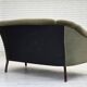 1960s, Danish 2-seater sofa, green furniture velour, beech wood.